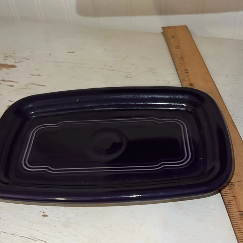 Vintage HLC Fiesta Ware Fiestaware Butter Dish - Deep Plum Purple